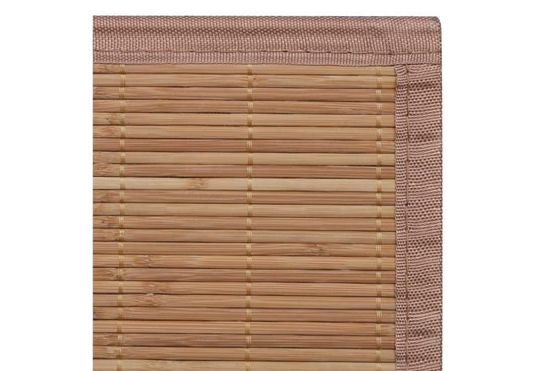 Brunt Kvadrat Bambus Teppe 120 x 180 cm - Brun - Sisaltepper - Jutematter & hampematter