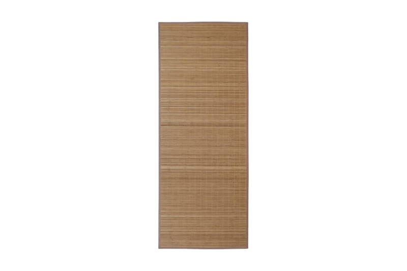 Brunt Kvadrat Bambus Teppe 80 x 200 cm - Brun - Tekstiler - Tepper & Matter - Moderne tepper - Sisaltepper