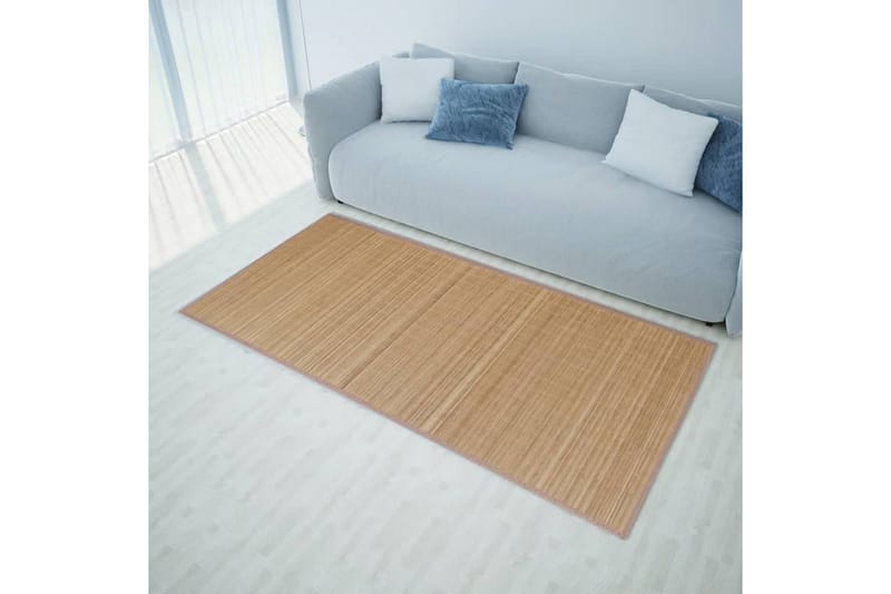 Brunt Kvadrat Bambus Teppe 80 x 200 cm - Brun - Tekstiler - Tepper & Matter - Moderne tepper - Sisaltepper