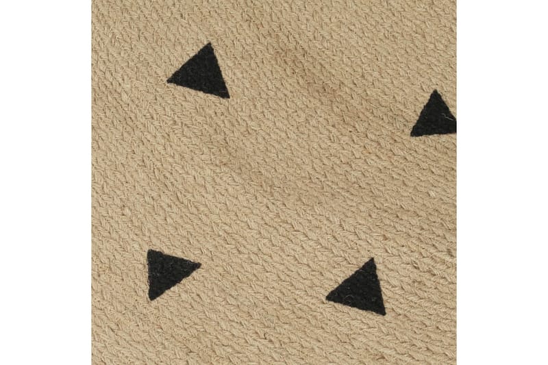 Håndlaget juteteppe med trekantmønster 150 cm - Sisaltepper - Jutematter & hampematter