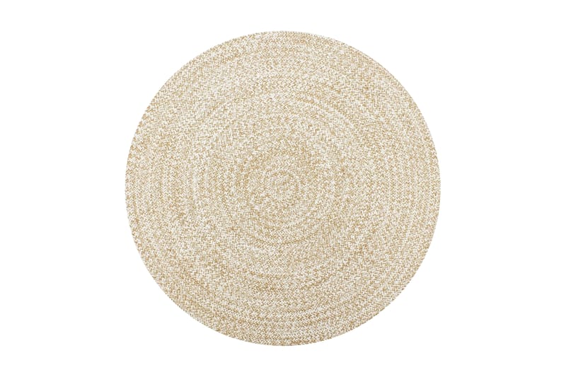 Håndlaget teppe jute hvit og naturlig 120 cm - Tekstiler - Tepper & Matter - Moderne tepper - Sisaltepper