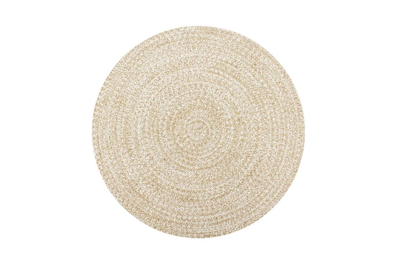 Håndlaget teppe jute hvit og naturlig 90 cm - Tekstiler - Tepper & Matter - Moderne tepper - Sisaltepper
