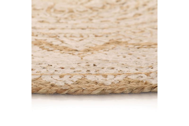 Matte flettet jute trykt 120 cm rund - Natur/Hvit - Tekstiler - Tepper & Matter - Moderne tepper - Sisaltepper