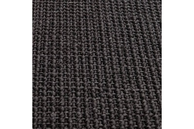 Teppe naturlig sisal 66x200 cm svart - Svart - Sisaltepper - Jutematter & hampematter