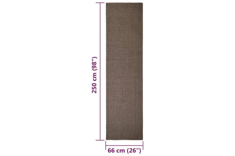 Teppe naturlig sisal 66x250 cm brun - Brun - Tekstiler - Tepper & Matter - Moderne tepper - Sisaltepper