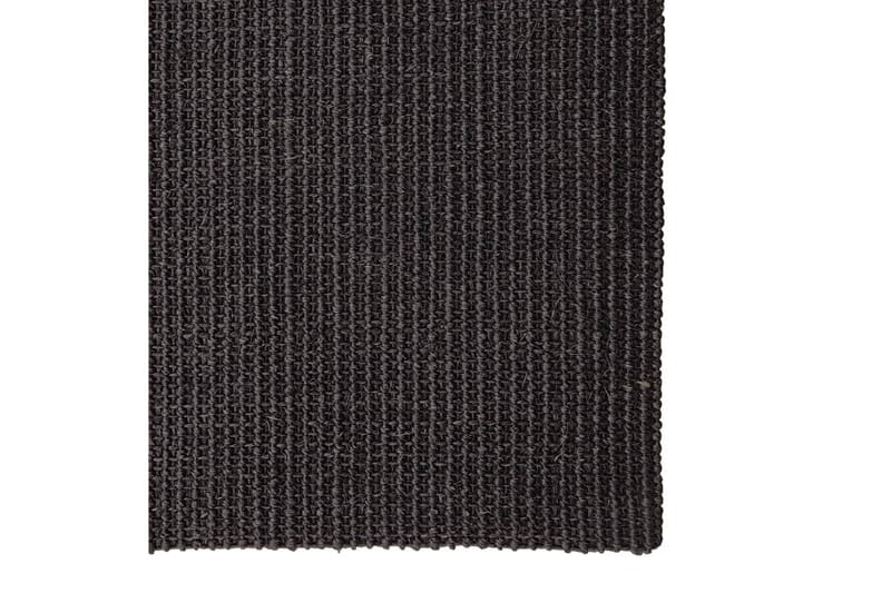 Teppe naturlig sisal 66x300 cm svart - Svart - Sisaltepper - Jutematter & hampematter