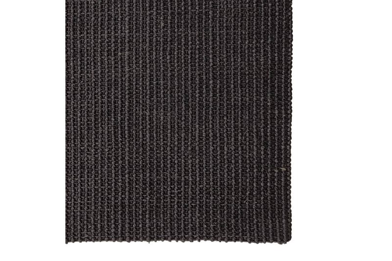 Teppe naturlig sisal 66x350 cm svart - Svart - Sisaltepper - Jutematter & hampematter