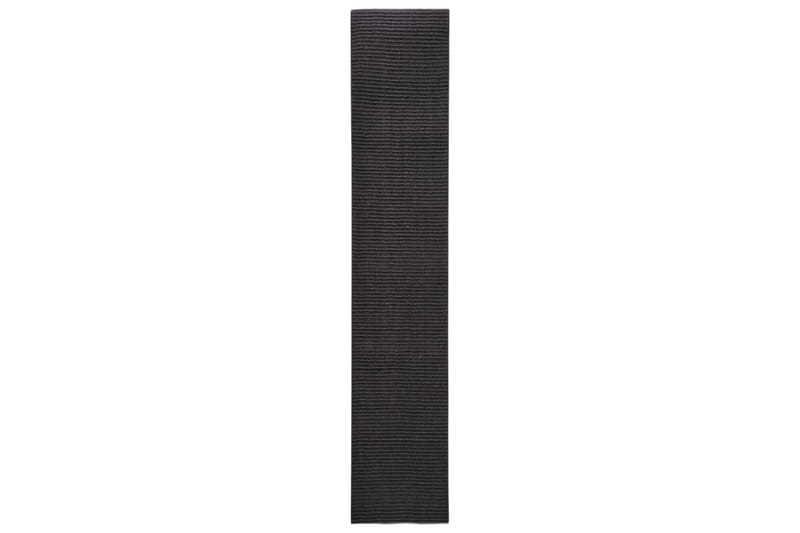 Teppe naturlig sisal 66x350 cm svart - Svart - Sisaltepper - Jutematter & hampematter