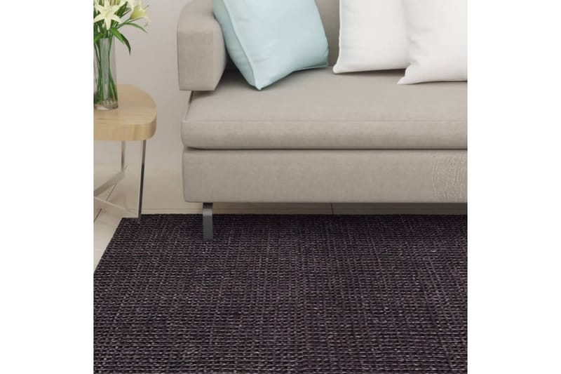 Teppe naturlig sisal 80x300 cm svart - Svart - Tekstiler - Tepper & Matter - Moderne tepper - Sisaltepper