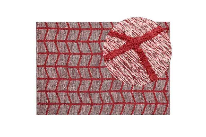 Sivas Bomullsteppe 160x230 cm - Rød - Tekstiler - Tepper & Matter - Moderne tepper - Bomullstepper