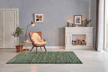 Skagen Ullmatte 160x230 cm Rektangulær - Grønnmelange - Tekstiler - Tepper & Matter - Moderne tepper - Ullteppe
