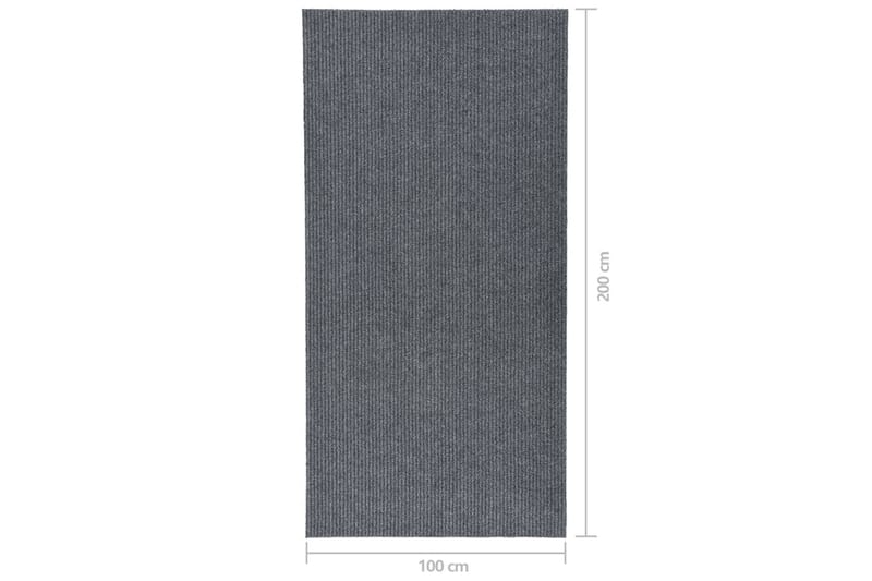 Smussfangende teppeløper grå 100x200 cm - Grå - Tekstiler - Tepper & Matter - Moderne tepper - Gangmatter