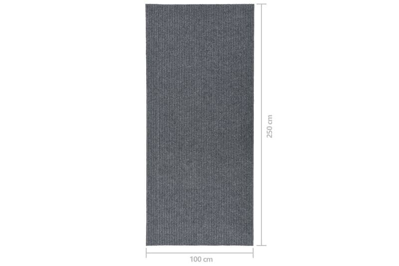 Smussfangende teppeløper grå 100x250 cm - Grå - Hall matte - Gangmatter