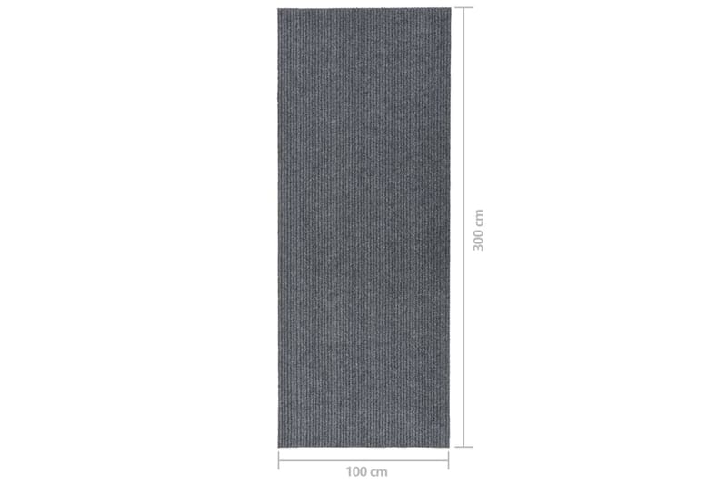 Smussfangende teppeløper grå 100x300 cm - Grå - Hall matte - Gangmatter