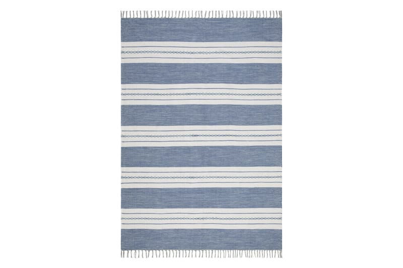 Sund Bomullsteppe 160x230 cm Rektangulær, Blå