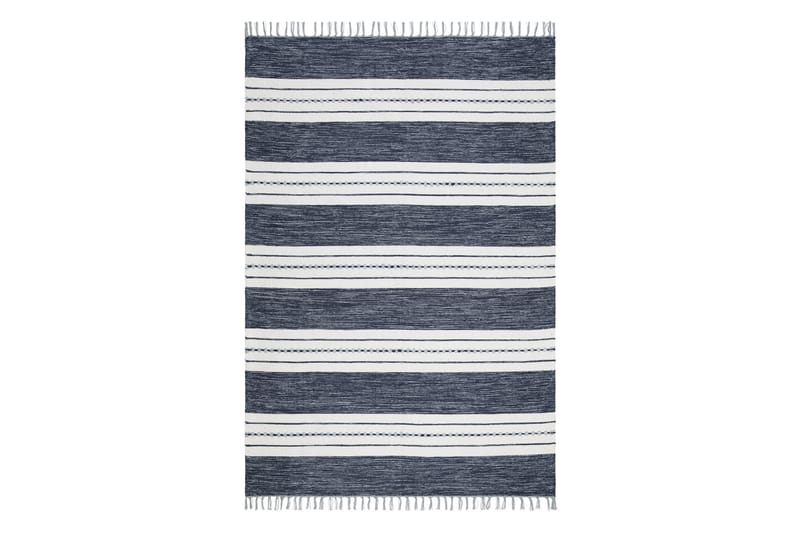 Sund Bomullsteppe 160x230 cm Rektangulær - Blå - Tekstiler - Tepper & Matter - Moderne tepper - Bomullstepper