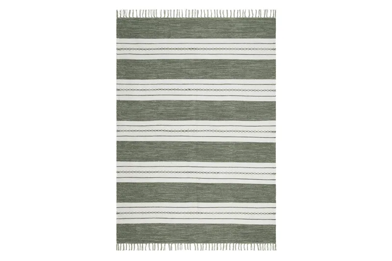 Sund Bomullsteppe 160x230 cm Rektangul ær, Grønn