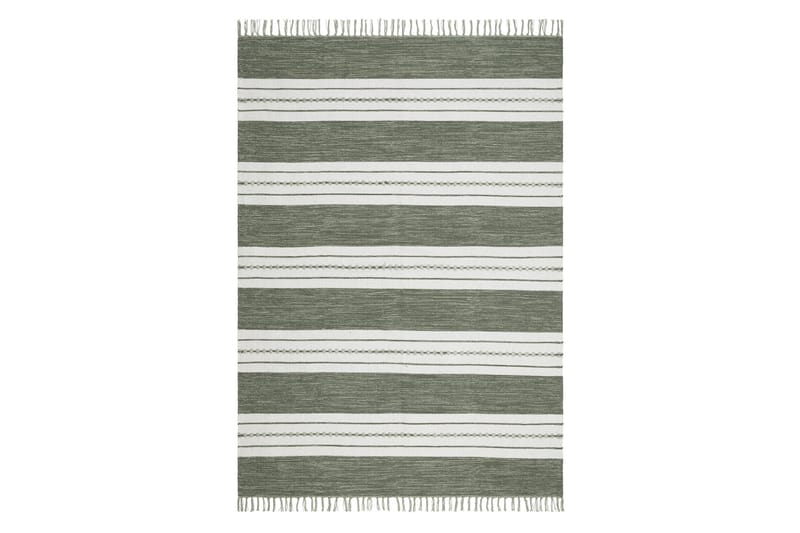 Sund Bomullsteppe 160x230 cm Rektangulær - Grønn - Tekstiler - Tepper & Matter - Moderne tepper - Bomullstepper