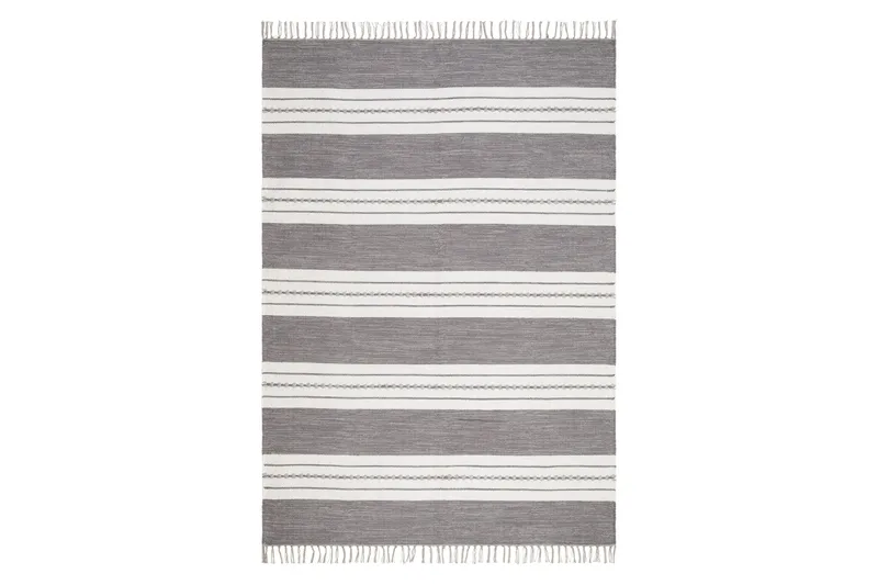 Sund Bomullsteppe 200x300 cm Rektangulær - Grå - Tekstiler - Tepper & Matter - Moderne tepper - Bomullstepper