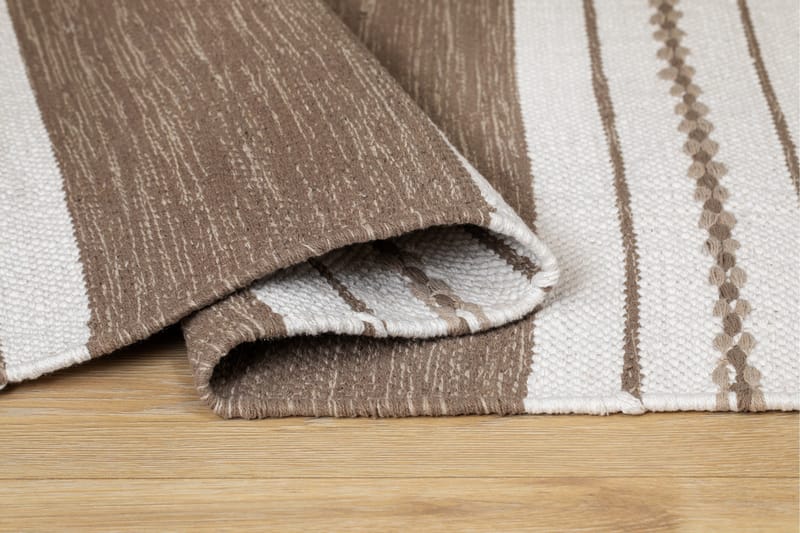 Sund Bomullsteppe 75x150 cm Oval - Mørkbeige - Tekstiler - Tepper & Matter - Moderne tepper - Bomullstepper