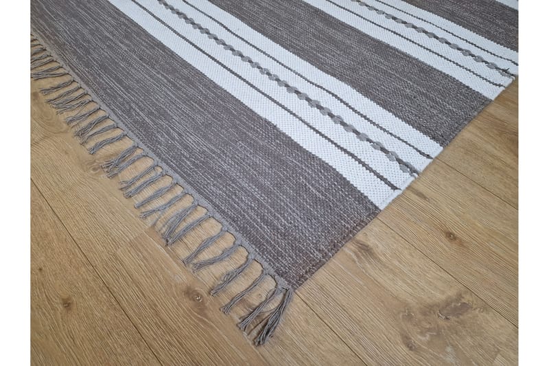 Sund Bomullsteppe 75x280 cm Oval - Grå - Tekstiler - Tepper & Matter - Moderne tepper - Bomullstepper