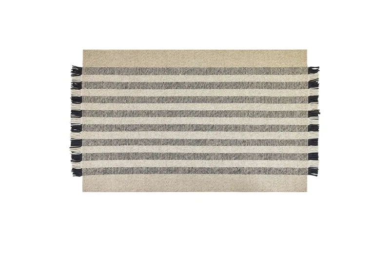 Tacettin Ullteppe 140x200 cm, Svart/hvit