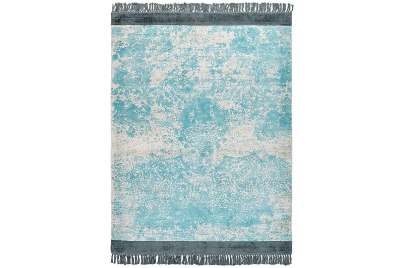 Teppe Akarsu - Blå, beige, 140x200 cm - Tekstiler - Tepper & Matter - Moderne tepper - Viskosematter