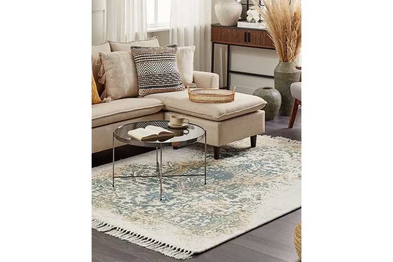 Teppe Boyali - Beige, Grønn, 160x230 cm - Tekstiler - Tepper & Matter - Moderne tepper - Viskosematter