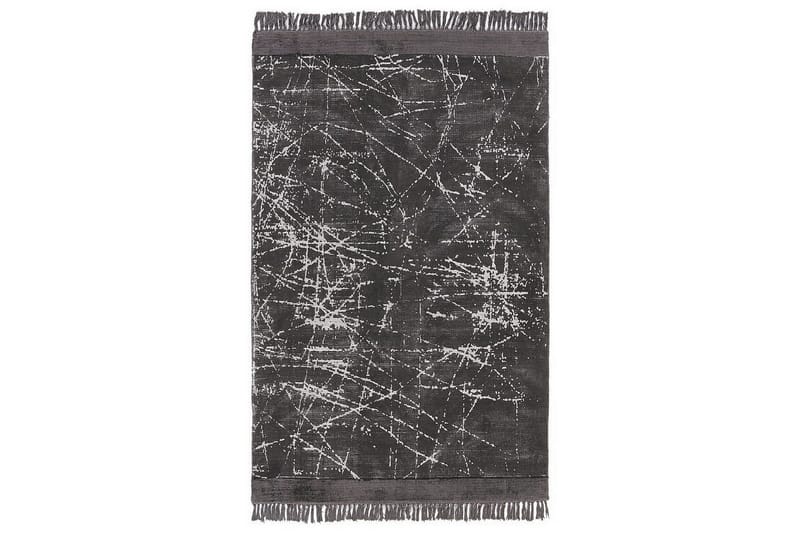 Teppe Hanli - Mørkegrå, hvit, 140x200 cm - Tekstiler - Tepper & Matter - Moderne tepper - Viskosematter