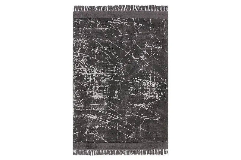 Teppe Hanli - Mørkegrå, hvit, 160x230 cm - Tekstiler - Tepper & Matter - Moderne tepper - Viskosematter