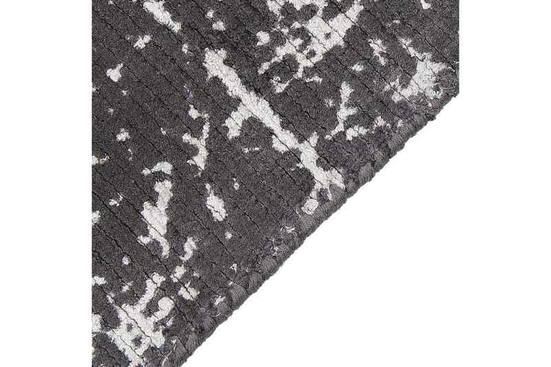 Teppe Hanli - Mørkegrå, hvit, 80x150 cm - Tekstiler - Tepper & Matter - Moderne tepper - Viskosematter
