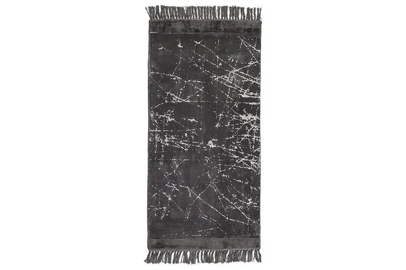 Teppe Hanli, Mørkegrå, hvit, 80x150 cm
