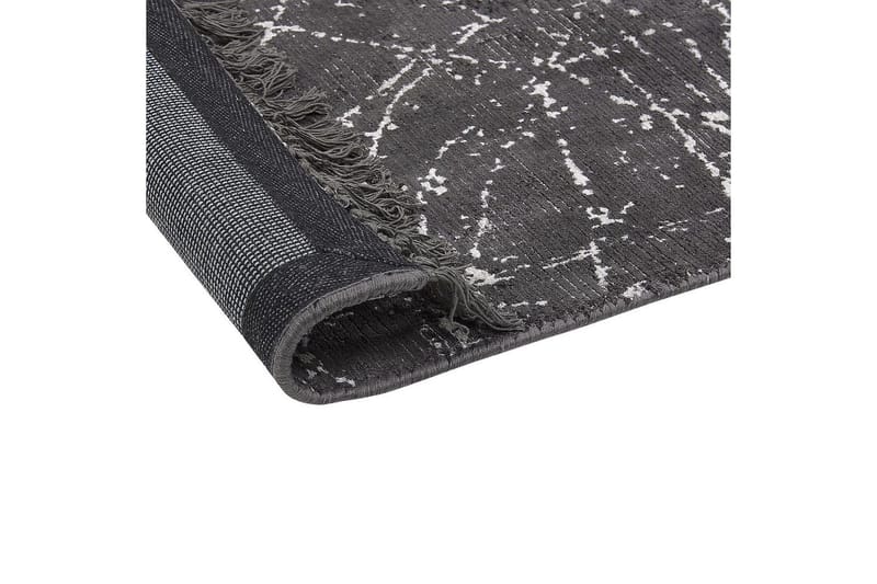 Teppe Hanli - Mørkegrå, hvit, 80x150 cm - Tekstiler - Tepper & Matter - Moderne tepper - Viskosematter