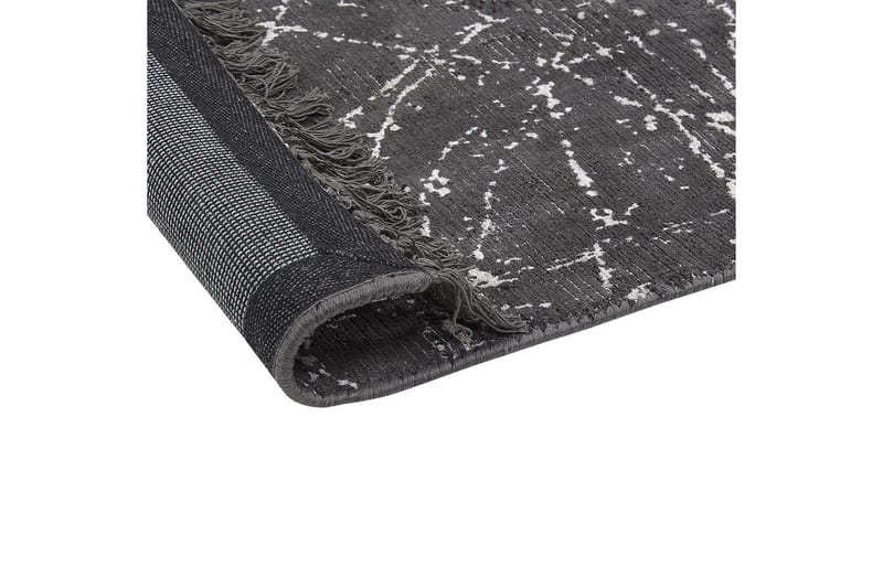Teppe Hanli - Mørkegrå, hvit, 80x150 cm - Tekstiler - Tepper & Matter - Moderne tepper - Viskosematter