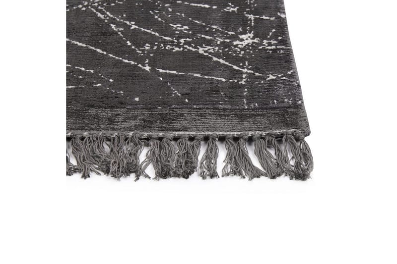 Teppe Hanli - Mørkegrå, hvit, 80x150 cm - Tekstiler - Tepper & Matter - Moderne tepper - Viskosematter