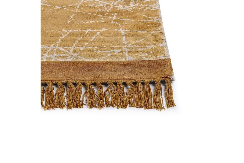 Teppe Hanli - Oransje, Hvit, 140x200 cm - Tekstiler - Tepper & Matter - Moderne tepper - Viskosematter