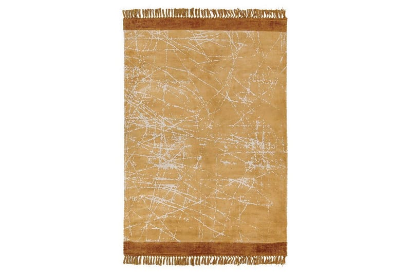 Teppe Hanli - Oransje, Hvit, 160x230 cm - Tekstiler - Tepper & Matter - Moderne tepper - Viskosematter