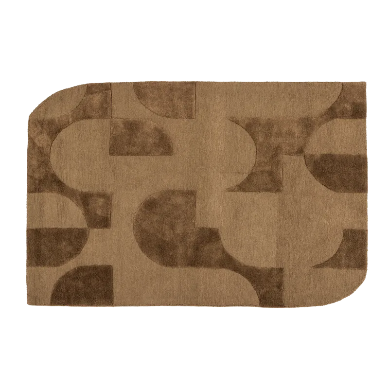 Teppe Livo 160×160 cm, Brun