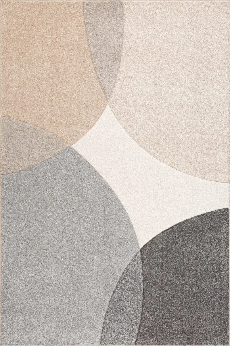 Teppe Navon Carved 133x190 cm, Grå/Beige