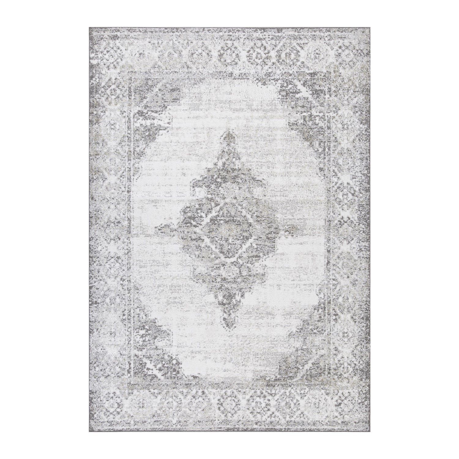 Teppe Vanor 100x150 cm - Hvit/Grå
