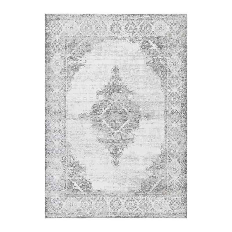 Teppe Vanor 160x230 cm, Hvit/grå