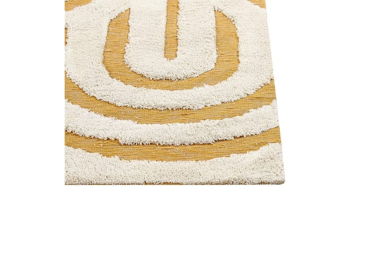 Teppe Perai - Hvit, Gul, 160x230 cm - Tekstiler - Tepper & Matter - Moderne tepper - Bomullstepper