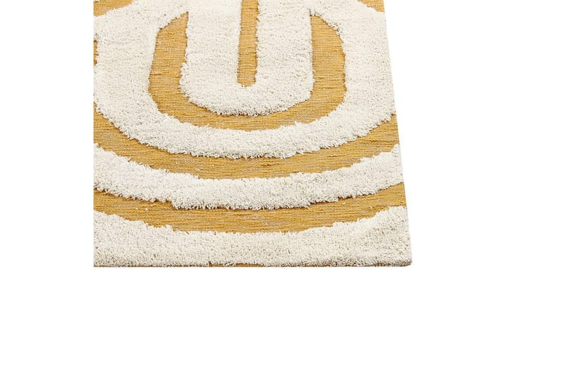 Teppe Perai - Hvit, Gul, 160x230 cm - Tekstiler - Tepper & Matter - Moderne tepper - Bomullstepper