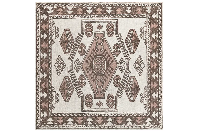 Tomarza Ullteppe 200x200 cm Kvadratisk, Brun