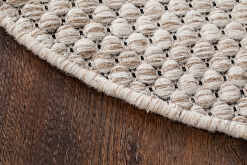 Torekov Ullteppe Ø200 cm Rund - Krem - Tekstiler - Tepper & Matter - Moderne tepper - Ullteppe