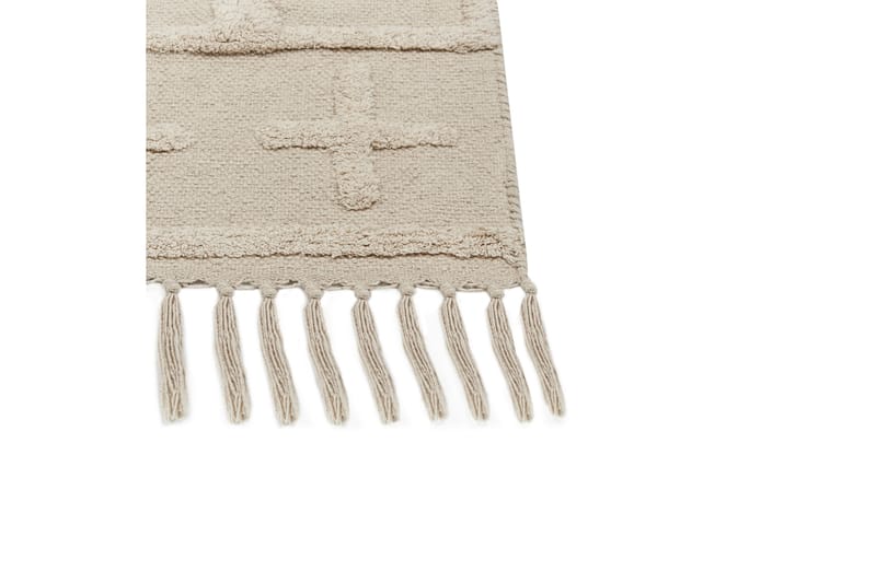 Tozlu Bomullsteppe 80x230 cm - Beige - Tekstiler - Tepper & Matter - Moderne tepper - Bomullstepper