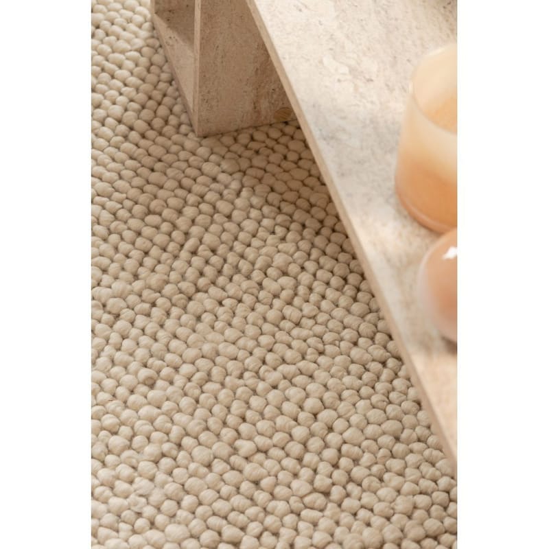 Ullmatte Bubble Kvadrat - 240x240 cm, krem - Tekstiler - Tepper & Matter - Moderne tepper - Ullteppe