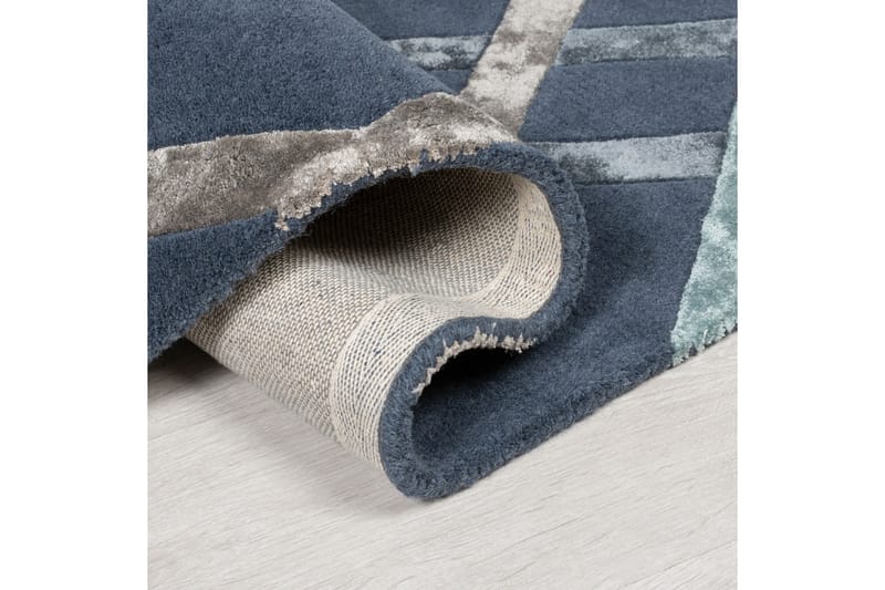 Architect Trellis Ullmatte 120x170 cm Blå - Flair Rugs - Tekstiler - Tepper & Matter - Moderne tepper - Ullteppe