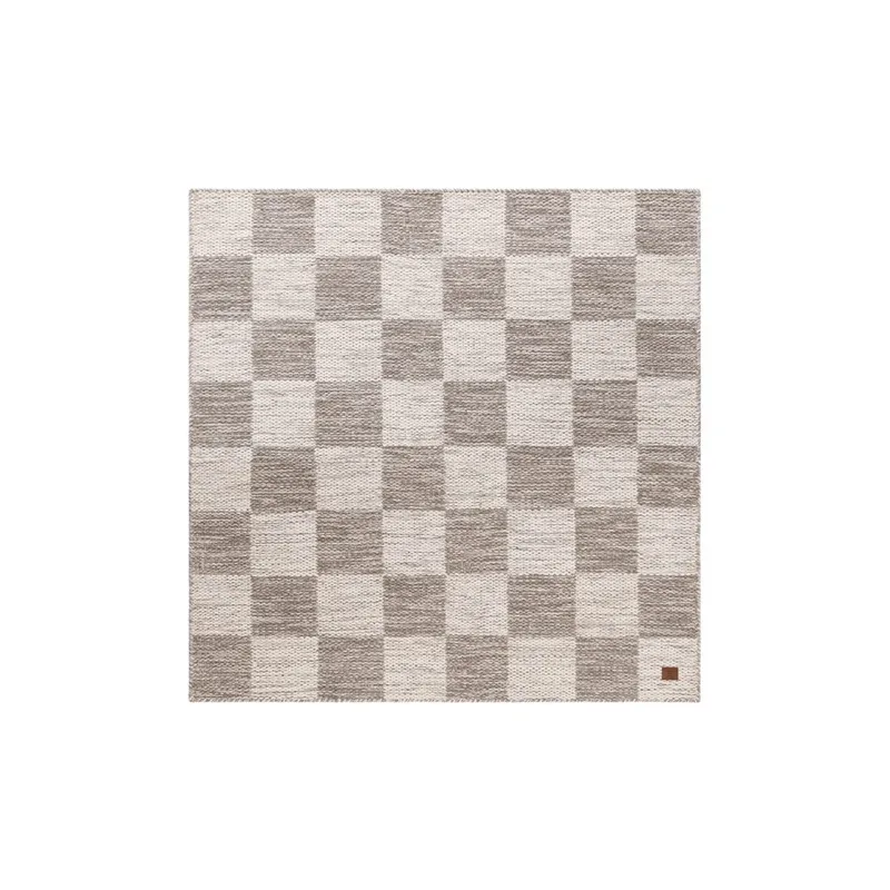 Ullteppe Chessie Kvadrat, 200x200 cm, Grå