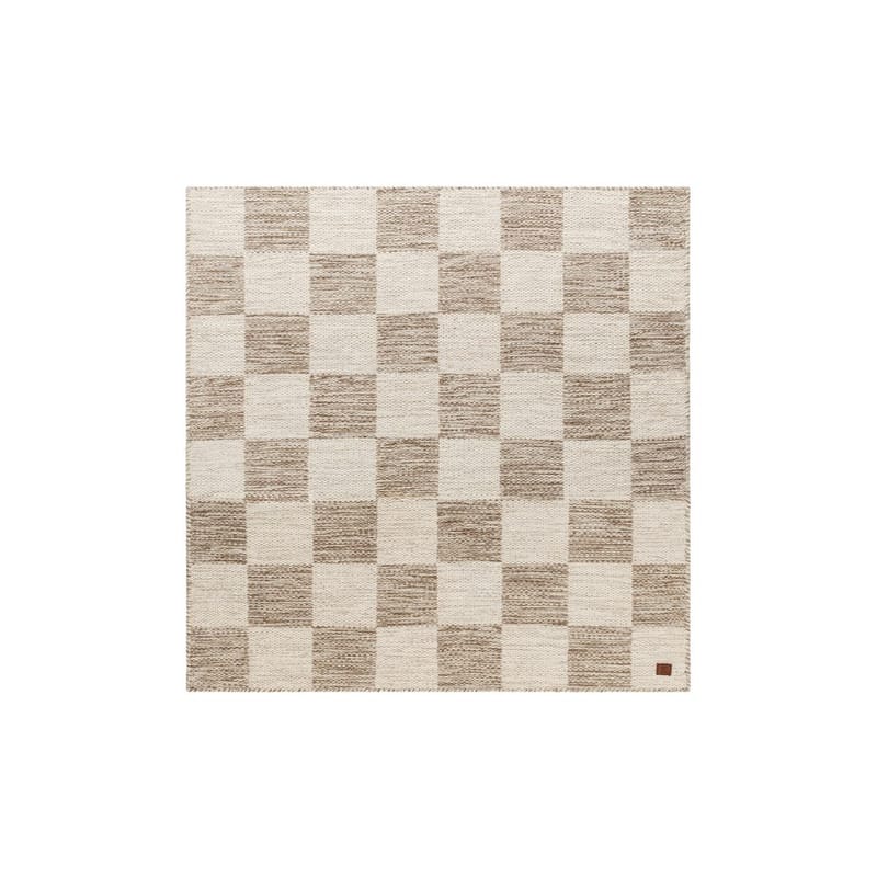 Ullteppe Chessie Kvadrat, 200x200 cm, Mørklinne